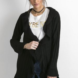 Wholesale Sweater with ruffles black