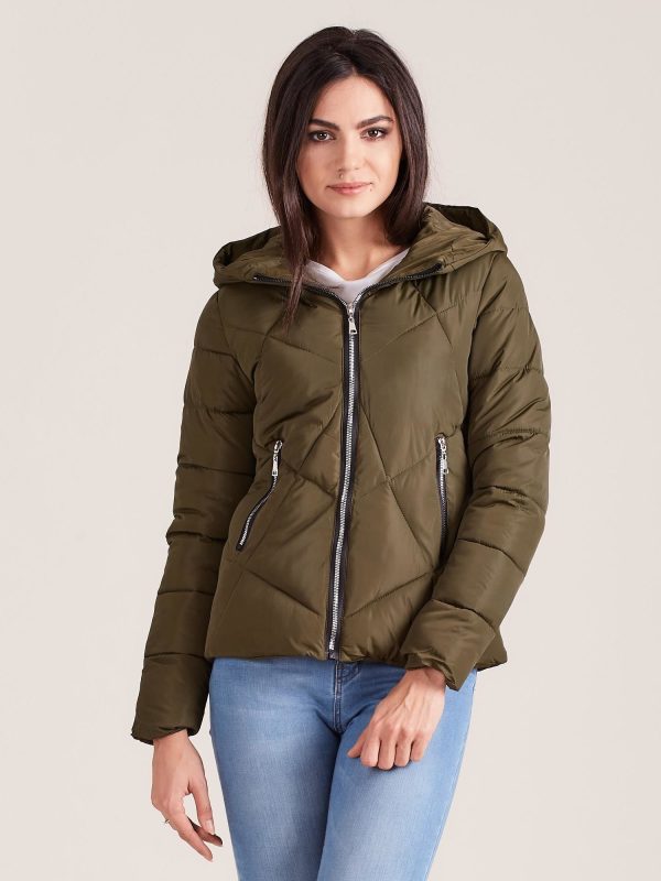 Wholesale Khaki short winter jacket