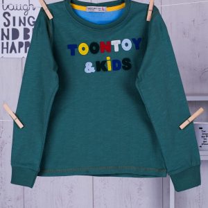 Wholesale Green blouse for a boy with an engraved inscription