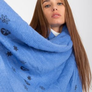 Wholesale Blue Ladies Printed Shawl