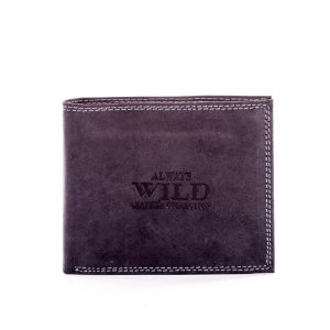 Wholesale Black leather wallet with embossed logo