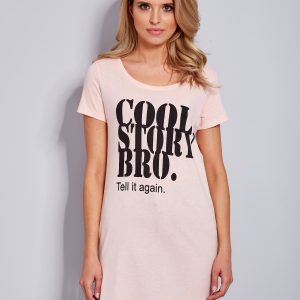 Wholesale Cotton peach dress COOL STORY BRO