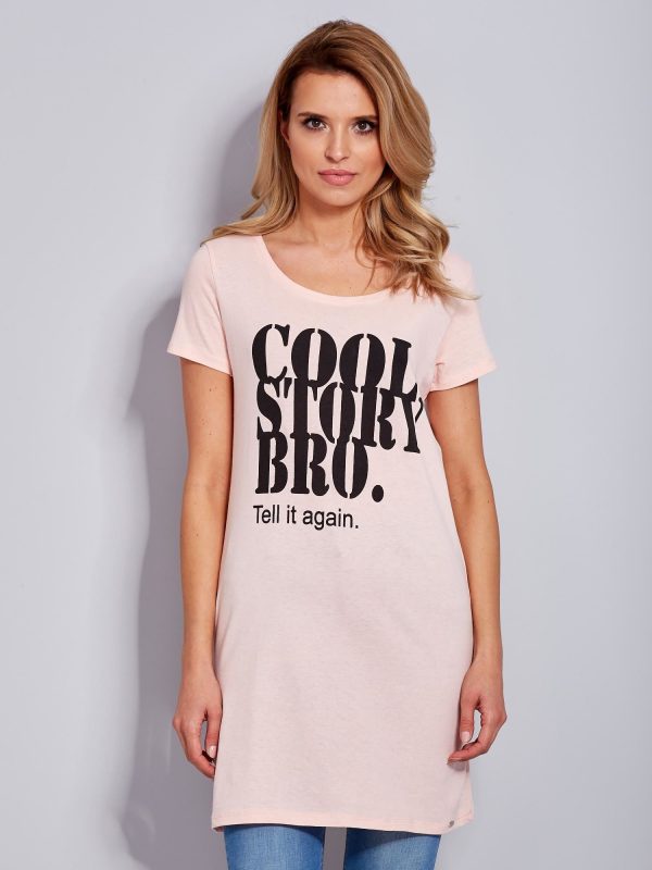 Wholesale Cotton peach dress COOL STORY BRO