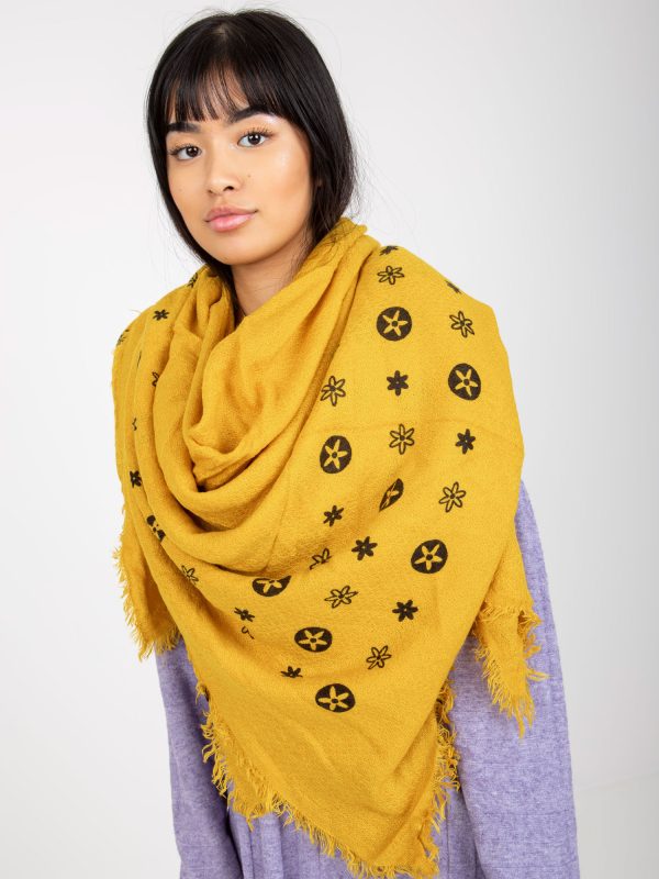 Wholesale Yellow Printed Ladies Scarf