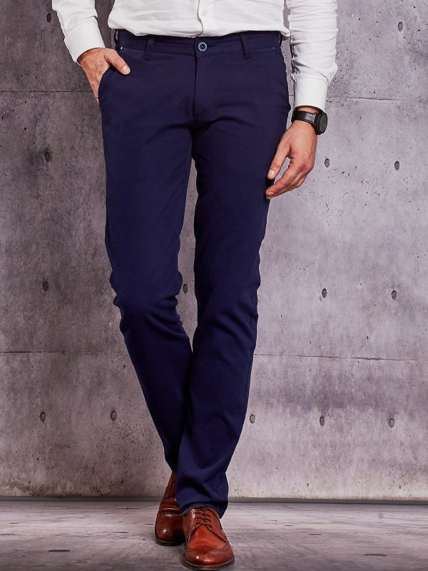 Wholesale Men's Navy Fabric Pants