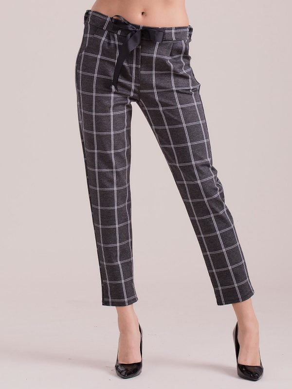 Wholesale Grey plaid pants