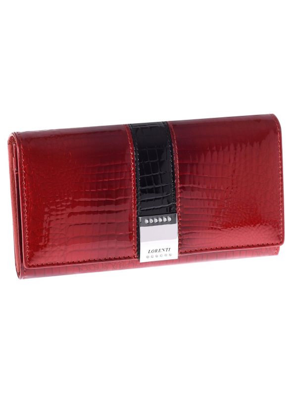 Wholesale Dark Red Crocodile Leather Pattern Wallet