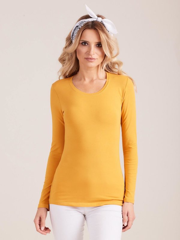 Wholesale Orange Long Sleeve Blouse