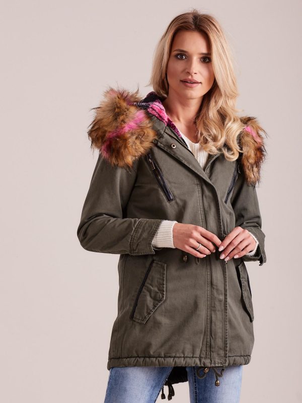 Wholesale Women's Khaki Insulated Parka