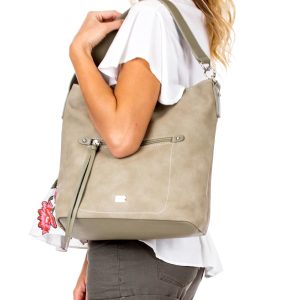 Wholesale Khaki urban bag with pockets