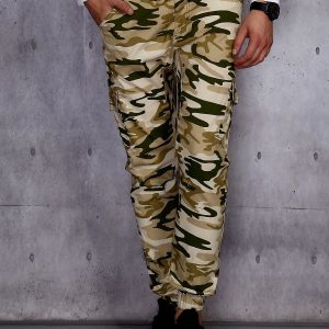 Wholesale Beige men's camouflage joggers