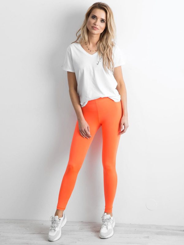 Wholesale Fluo orange leggings for women