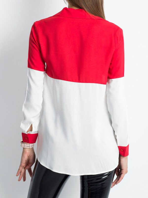 Wholesale White and red women's shirt