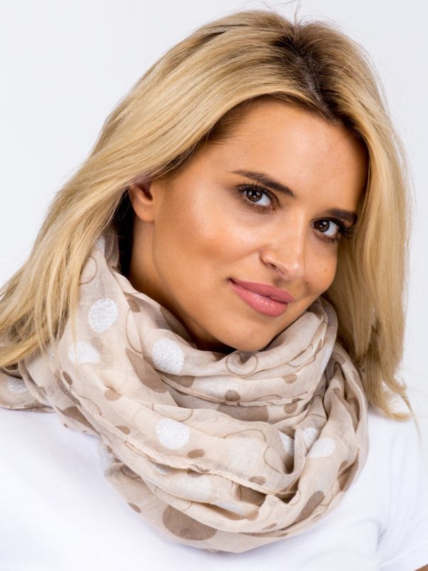 Wholesale Beige scarf with peas