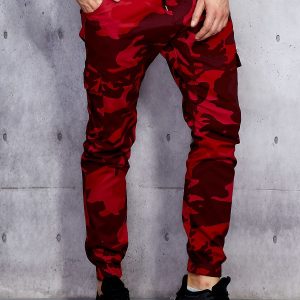 Wholesale Red Men's Camo Joggers