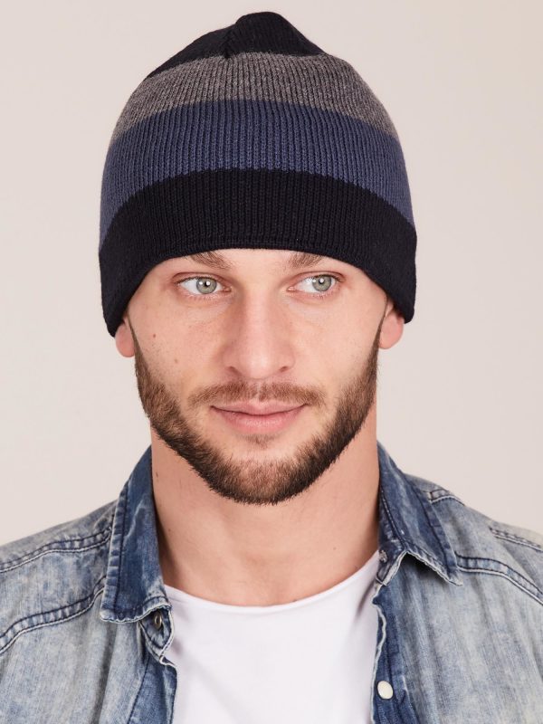 Wholesale Navy blue striped men's hat