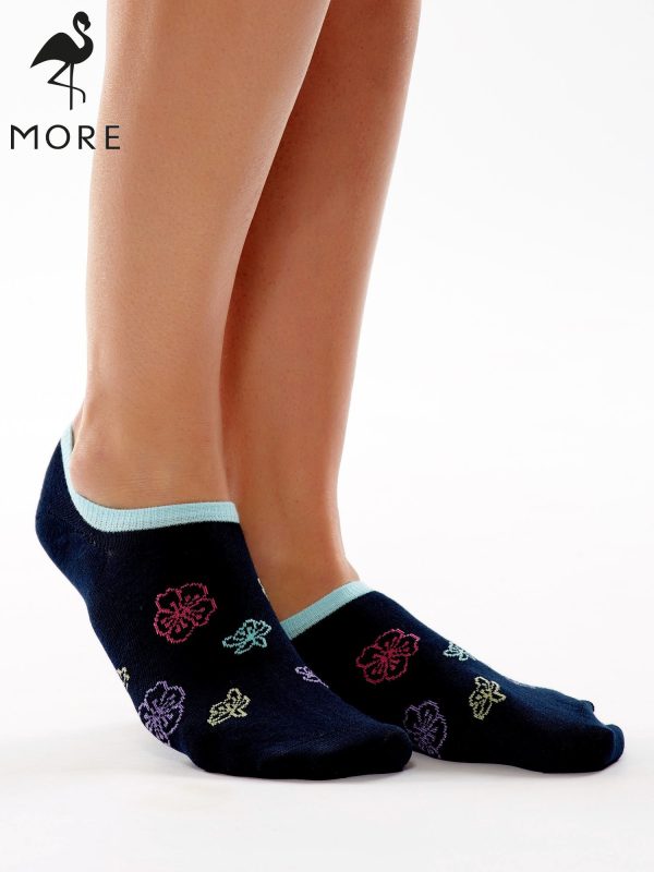 Wholesale MORE Navy blue feet with colorful flowers