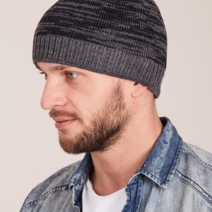 Wholesale Men's hat for winter gray