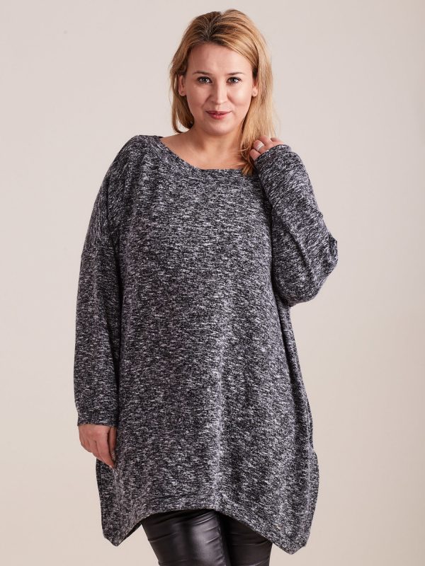 Wholesale Graphite melange tunic PLUS SIZE