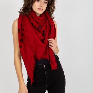 Wholesale Red Women's Patterned Scarf