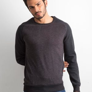 Wholesale Graphite herringbone sweatshirt for men