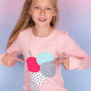 Wholesale Pink tunic for girl with a Patch