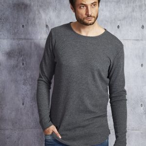 Wholesale Dark gray long blouse for men