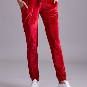 Wholesale Red velour pants