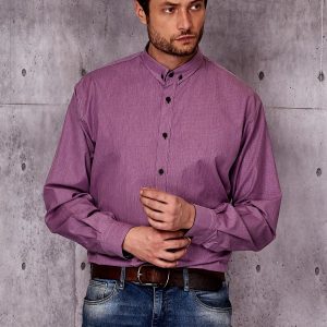 Wholesale Purple Plus Size Striped Men's Shirt