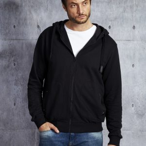 Wholesale Black sweatshirt for men with pockets