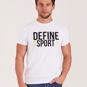 Wholesale OUTHORN White men's t-shirt with inscription