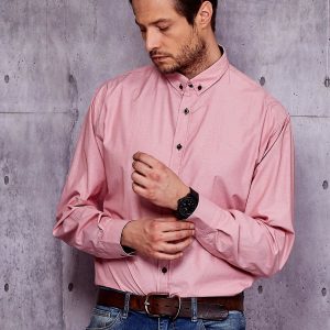 Wholesale Men's shirt pink PLUS SIZE