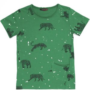 Wholesale Khaki t-shirt for boy in tigers