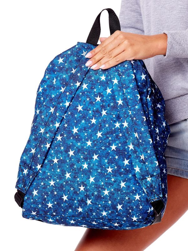 Wholesale Blue backpack in stars