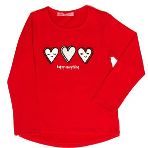 Wholesale Red blouse with hearts