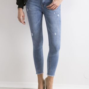 Wholesale Blue Women's High Waist Jeans