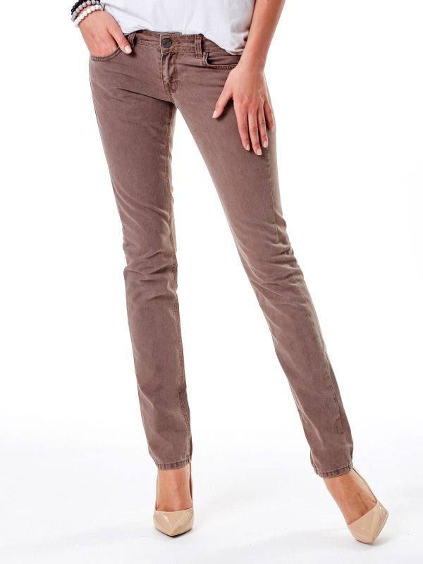 Wholesale Brown pants in regular cut