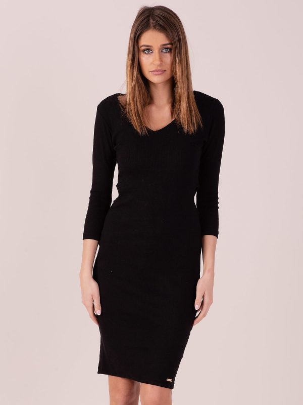 Wholesale Dress with side cutouts black