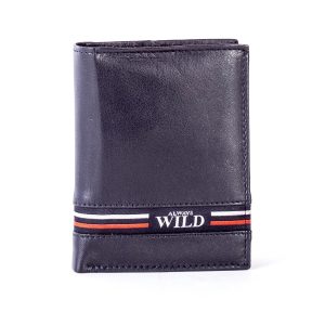 Wholesale Black Leather Wallet with Colorful Insert