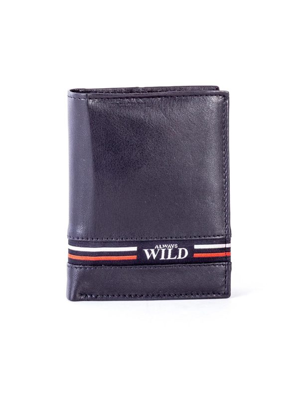 Wholesale Black Leather Wallet with Colorful Insert