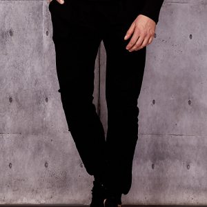 Wholesale Black sweatpants with strict trim