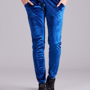 Wholesale Blue velour pants