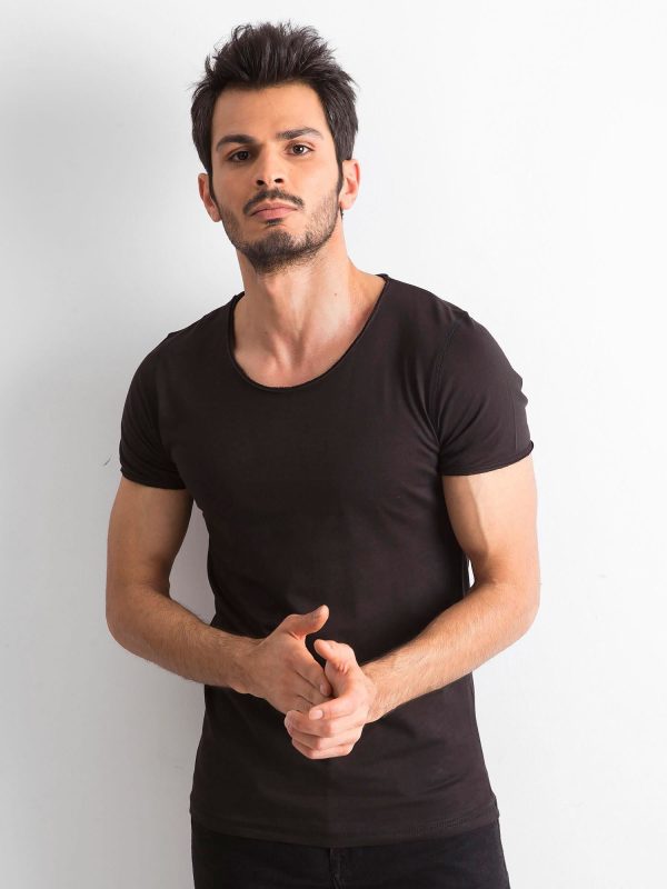 Wholesale Men's Black Smooth T-Shirt