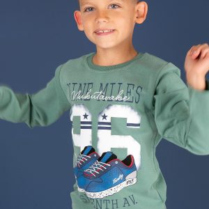 Wholesale Green blouse for boy with print