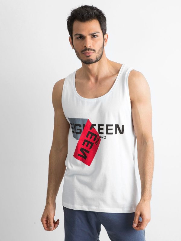 Wholesale Cotton men's tank top white