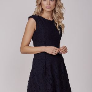 Wholesale Navy Blue Layered Lace Dress