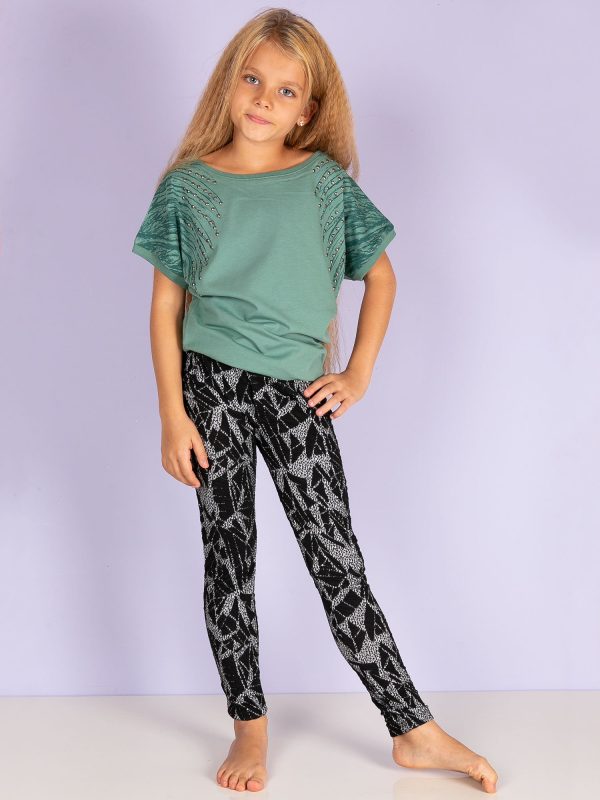 Wholesale Black Leggings For Girl With Patterns