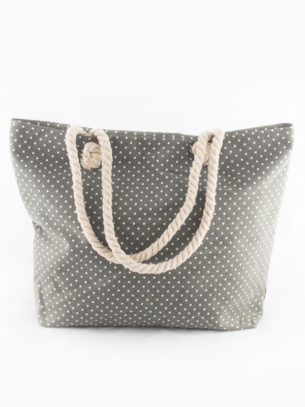 Wholesale Dark grey large polka dot bag