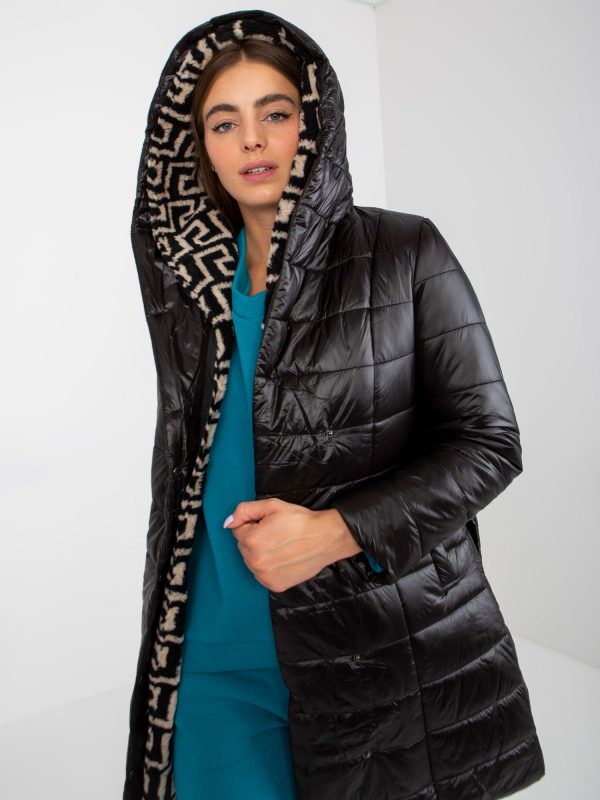 Wholesale Black Quilted Transition Jacket with Strap