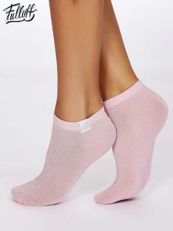 Wholesale FULLOFF Pink glitter socks